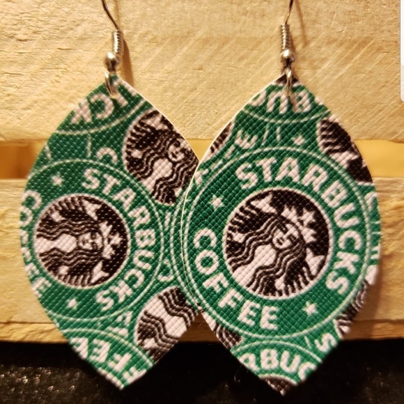 ONE PAIR LEFT Starbucks Teardrop Earrings - Picture 4 of 4